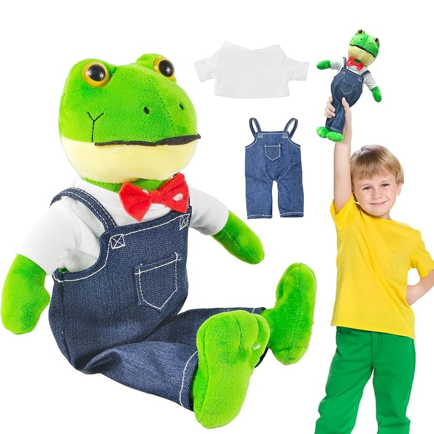 PELUCHE RANA RENE 🐸 CON MUSICAL 🎵, CON CAJA PERSONALIZADA